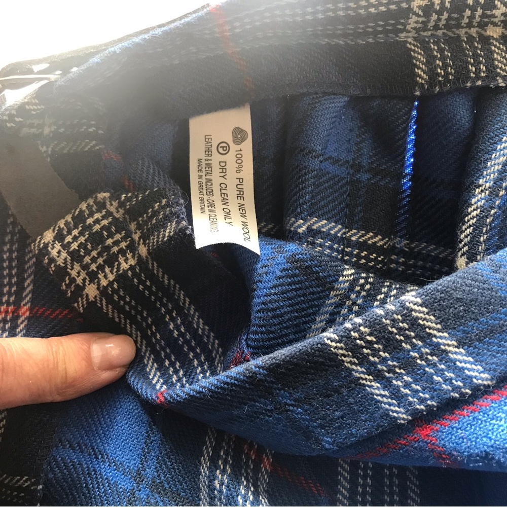 Vintage Highland Home Industries Tartan Pleated Wrap Kilt Skirt Sz 8  (14) EUC - Picture 6 of 11